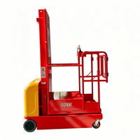 Chariot élévateur à mât électrique autonome pour entrepôt, avec élévateur hydraulique à chaîne pour accès aux marchandises en hauteur