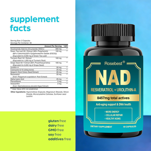 Capsule di Integratore Liposomiale NAD+ Vegano con Resveratrolo e Urolitina-A per Supporto Anti-Invecchiamento e <span class=keywords><strong>Salute</strong></span> del DNA, Etichetta Privata OEM - Product Image 6