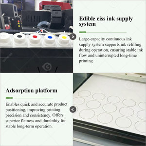 Edible Sugar <b>Paper</b> Flatbed Cake <b>Printer</b> Bread Cake-Topper-<b>Printer</b> Printing Machine That Writes on Food - Product Image 3