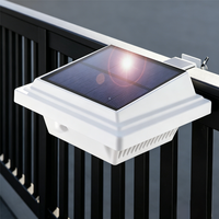 Lampu Dinding Tenaga Surya All In One IP65 Tahan Air Sensor Gerak PIR 3 Mode Cahaya Putih Hangat Dingin Lampu Luar Ruangan Pagar Balkon