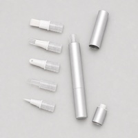 Stylo rechargeable de 3 ml avec corps en PP UV et embout applicateur en silicone, têtes remplaçables pour l'emballage de liquides cosmétiques