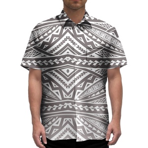 Camisas Aloha de Manga Corta con Diseño Tribal Polinesio para Hombre, Camisa de Botones de Buena Calidad, Camisas de Botones de Diseñador Extra Grandes - Product Image 3