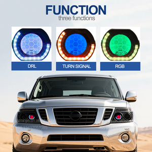 Kit de rétrofit de projecteur Bi-LED RGB 2,5 pouces pour phare Fj Cruiser avec lentille nid d'abeille et effet « Angry Eye » - Product Image 2