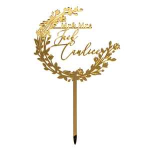Suministros para fiestas Espejo dorado Acrílico Cake Topper Feliz <span class=keywords><strong>cumpleaños</strong></span> Wedding Cake Decorators Herramientas <span class=keywords><strong>de</strong></span> decoración favoritas <span class=keywords><strong>de</strong></span> diferentes edades - Product Image 2