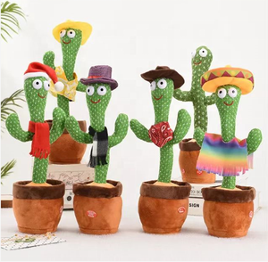 Peluche de Cactus parlante para niños, juguete de felpa recargable, inalámbrico, con diseño de cactus parlante - Product Image 1