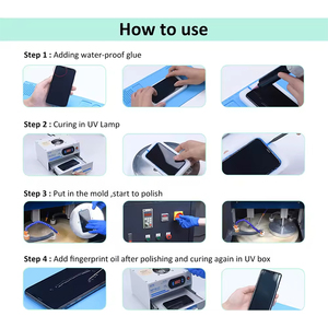 이중 연마-헤드 자동 유리 연마기-전화 13/14 Pro Max, Ipad Air <span class=keywords><strong>2</strong></span>, Mini 4 용 스크래치 제거 및 수리 - Product Image 5