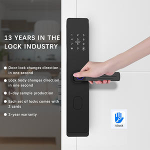 חדר אמבטיה חכם דלת ידית מנעול אלומיניום סגסוגת טביעת אצבע tlock ענן אבטחה הביתה אפליקציה נעילה דיגיטלית עבור מלונות חיצוניים - Product Image 2