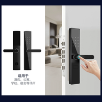 Poignée de porte intelligente en bois pour chambre à coucher Diyu, serrure Tuya TTlock, empreinte digitale biométrique, WiFi, best-seller d'usine