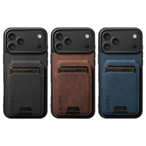 Per <span class=keywords><strong>iPhone</strong></span> 17/Pro/Max/aria/16/15/14/<span class=keywords><strong>13</strong></span> custodia con custodia in pelle <span class=keywords><strong>nera</strong></span> per telefono cavalletto in pelle di Lychee - Product Image 6