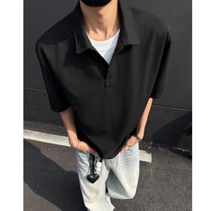 Chemise à col cubain légère et décontractée à manches courtes pour homme – Marque de mode au design de niche - Product Image 1
