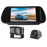 Monitor de espejo retrovisor de coche con pantalla mimética de 6,5 pulgadas Monitor de botón táctil de 12V 24V para vehículo