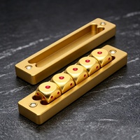Dés en métal polyédriques en alliage de zinc, 16 mm, avec étui coloré, écologiques et durables, 5 pièces, pour jeux de société et cadeaux de fête, directement de l'usine