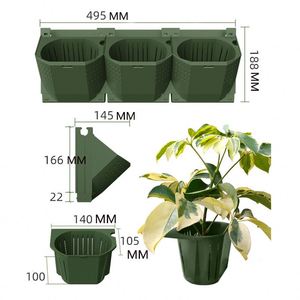 Jardín vertical verde, sistema de pared vertical vivo macetas de pared de autorriego grandes para jardines interiores y exteriores - Product Image 4