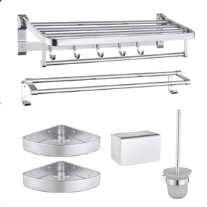 Calentador Eléctrico Plegable <span class=keywords><strong>de</strong></span> Aluminio con Acabado Cromado, Diseño Espacial, Doble Capa, Moderno, Juego <span class=keywords><strong>de</strong></span> Accesorios para Baño, <span class=keywords><strong>Toallero</strong></span> AMD Studio - Product Image 1