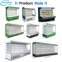 Supermarkt Vriezer Multideck Gekoelde Open Koelkast Fruit Groente Display Koeler Groente