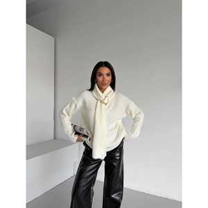 Pull à col châle pour femme, collection 1574 - Product Image 1