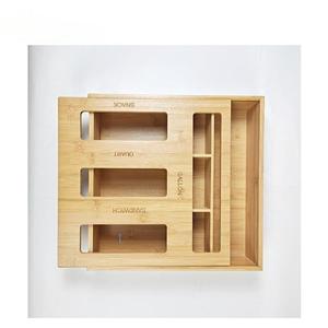 Organisateur de tiroir en bambou avec compartiments pour rangement de cuisine LC-1620B - Product Image 1