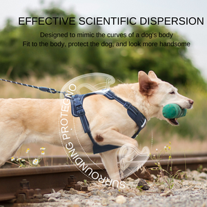 C022 Heavy Duty Solid Nylon Tactical Dog <b>Harness</b> Vest with Reflective Handle XL Size Eco-Friendly - Product Image 2