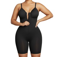 Bodysuit tanpa lengan, tanpa jahitan, pelangsing, kompresi, pembentuk tubuh, pakaian pembentuk tubuh untuk wanita