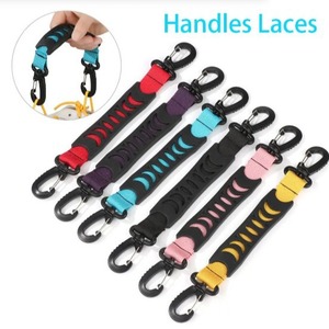 Sangle de transport universelle en nylon pour patins à roulettes, poignée souple avec légère élasticité, rouge, bleu ciel, noir, jaune, rose - Product Image 4