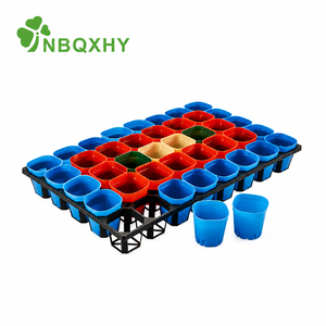 Ensemble de pots de pépinière carrés hauts de haute qualité, couleurs pastel, <span class=keywords><strong>en</strong></span> plastique, avec pieds d'angle pour plantes d'intérieur, <span class=keywords><strong>fleurs</strong></span> et herbes - Product Image 5