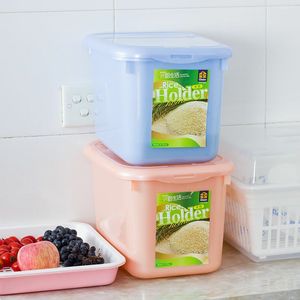 Rice Holder 10kg Plastic Storage Box Rectangle With Lid For Kitchen Use - Product Image 3