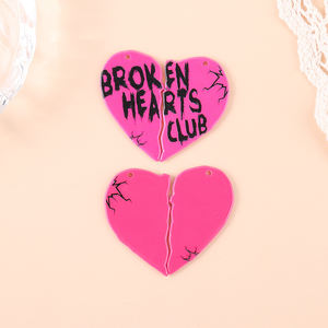 Liontin akrilik jimat hati rusak untuk pembuatan Diy anting kalung - Product Image 5