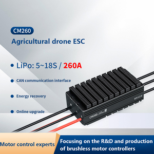 Régulateur ESC CM260 12~24S à réponse rapide en plastique 260A pour drone agricole, avion et paramoteur - Product Image 4