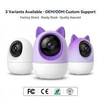 Caméra intelligente pour animaux de compagnie 2K HD avec suivi automatique par IA et jouet laser interactif 360° °   Moniteur vidéo à distance WiFi pour chats et chiens, certifié FCC CE RoHS
