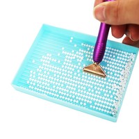 Songwoo 6 embouts interchangeables pour stylo de peinture diamant avec boîte de rangement, ensemble de stylos multi-pointes en métal pour peinture diamant, outil de bricolage pour la peinture diamant