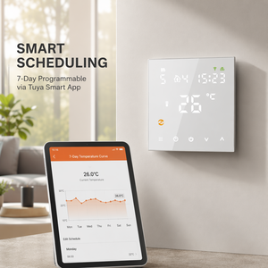 <span class=keywords><strong>Thermostat</strong></span> <span class=keywords><strong>intelligent</strong></span> WiFi AC 90-240V, pour contrôler l'eau, <span class=keywords><strong>Thermostat</strong></span> numérique <span class=keywords><strong>intelligent</strong></span> Programmable, 7 jours d'autonomie - Product Image 1