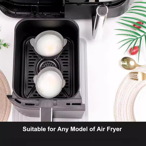 Nouveaux moules à œufs en silicone écologiques - Antiadhésifs, de qualité alimentaire, réutilisables pour friteuse à air, <span class=keywords><strong>micro</strong></span>-<span class=keywords><strong>ondes</strong></span> et <span class=keywords><strong>cuisson</strong></span> à l'eau - Product Image 5