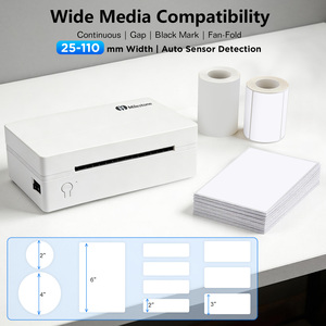 เครื่องพิมพ์ฉลากความร้อน MHT-L1091 สำหรับพิมพ์ฉลากสีแบบพิมพ์ความร้อน ขนาด 110 มม. ความละเอียด 203DPI พร้อมสติกเกอร์กาวในตัว - Product Image 4