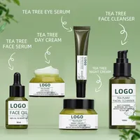 Teebaum Hautpflege set Oem Hautpflege set Bio-Teebaumex trakt mit Reinigungs mitteln Haut toner Serum und Creme Anti Akne