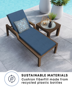 بيع بالجملة 80 سميكة الجلد صديقة للماء الظلام الأزرق حديقة تشيس صالة الوسادين ل poolside x - Product Image 5