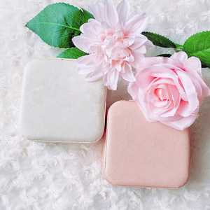 Customized Logo Luxury PU Leather Travel Zipper Ring Jewelry <b>Box</b> Portable <b>Earring</b> Bracelet Necklace Storage <b>Box</b> Jewelry <b>Box</b> - Product Image 6