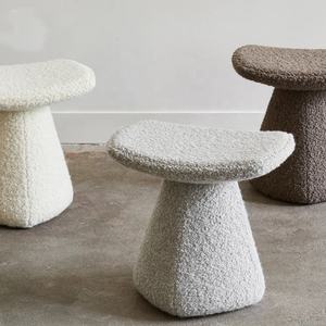 Otomana Moderna de <span class=keywords><strong>Media</strong></span> Luna <span class=keywords><strong>para</strong></span> Sala de Estar, Taburete Verde, Otomana Cómoda de Terciopelo Tejido, Otomana de Cuero con Mechones - Product Image 2