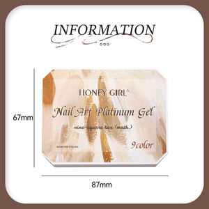 HONEY GIRL OEM - Set de Gel Metálico Dorado UV para Uñas, Esmalte <span class=keywords><strong>Platino</strong></span> con Purpurina y Lentejuelas, Paleta de Gel para Pintar Uñas de 9 Colores - Product Image 6