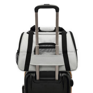 Sac de transport pour animaux de compagnie <span class=keywords><strong>en</strong></span> tissu Oxford de haute qualité, durable, forme carrée, fermeture éclair, respirant, portable, approuvé par les compagnies aériennes, pour chat et chien - Product Image 3