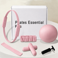 Kit de Pilates Premium pour la Maison, Ensemble d'Entraînement et d'Accessoires pour Femmes, Bandes de Résistance en Silicone, Haltères, Mini Ballon de Pilates