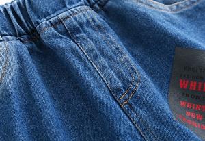 Pantalon Harem en jean déchiré imprimé dessin animé mignon pour enfants, vente en gros turque, disponible en ligne en Inde - Product Image 3