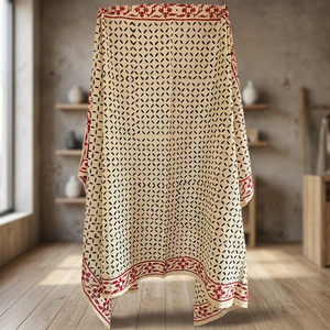 Sarong Pareo Unisexe en Coton 100% Indien, Imprimé à la Main, Motif Floral Tendance, Écologique, 1 Pièce, Taille 44 Pouces X 72 Pouces - Product Image 3