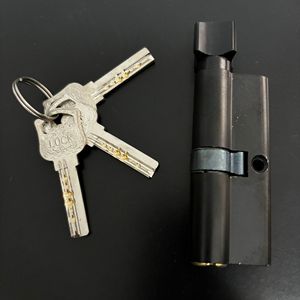 Cheap Single Open Aluminum-coated Zinc Black Interior <strong>Door</strong> Lock Cylinder with <strong>Knob</strong> and 3 Keys - Product Image 4