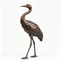 Statues d'oiseaux vintage finition cuivre : Flamants roses, Herons, Grands-cygnes, Égrets, Cigognes, Pélicans, Cygnes, Oies – Ornements de jardin, de cour, de piscine et de pelouse