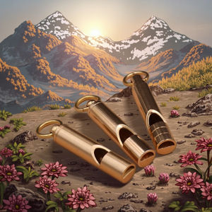 LENMCL Messing Outdoor-Überlebenspfeife Manuelles Umweltfreundliches Handgefertigtes EDC-Werkzeug 1 Jahr Garantie - Product Image 6