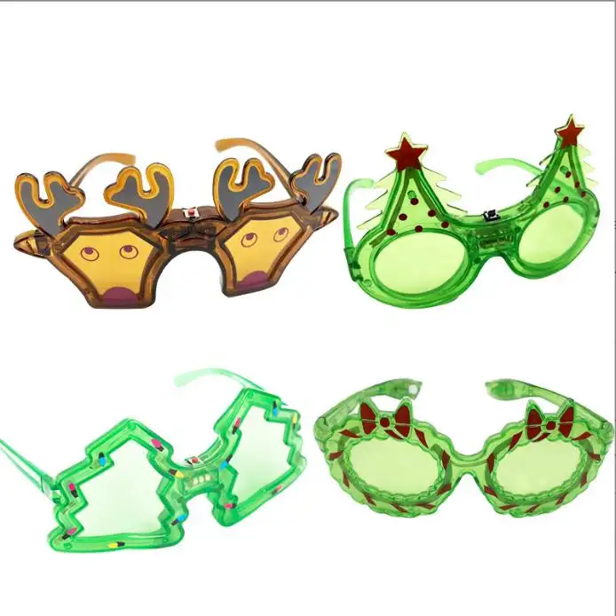 LED Christmas Tree Glasses Flashing Party Decorations for the Holiday Season