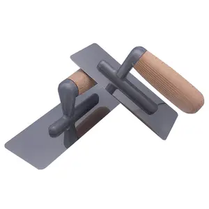 Fabricante chinês concreto espátula profissional Truelle a manche en bois cabo de madeira Gesso espátula aço inoxidável