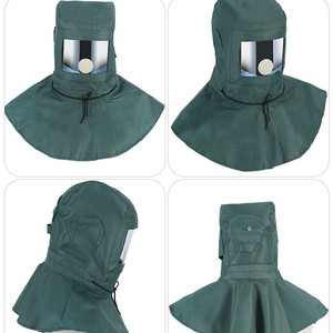 Casque de sablage anti-poussière avec visière transparente en PC et valve de ventilation pour la peinture industrielle et la protection contre la poussière - Product Image 5