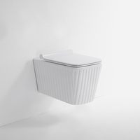 Ensemble WC en céramique au design unique et bidet mural pour salle de bain
