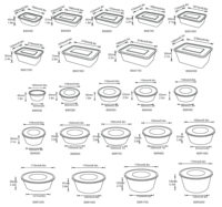 Boîte de rangement alimentaire en plastique PP rectangulaire, étanche, pour préparation de repas, emballage de restaurant, jetable, compatible micro-ondes, à bas prix